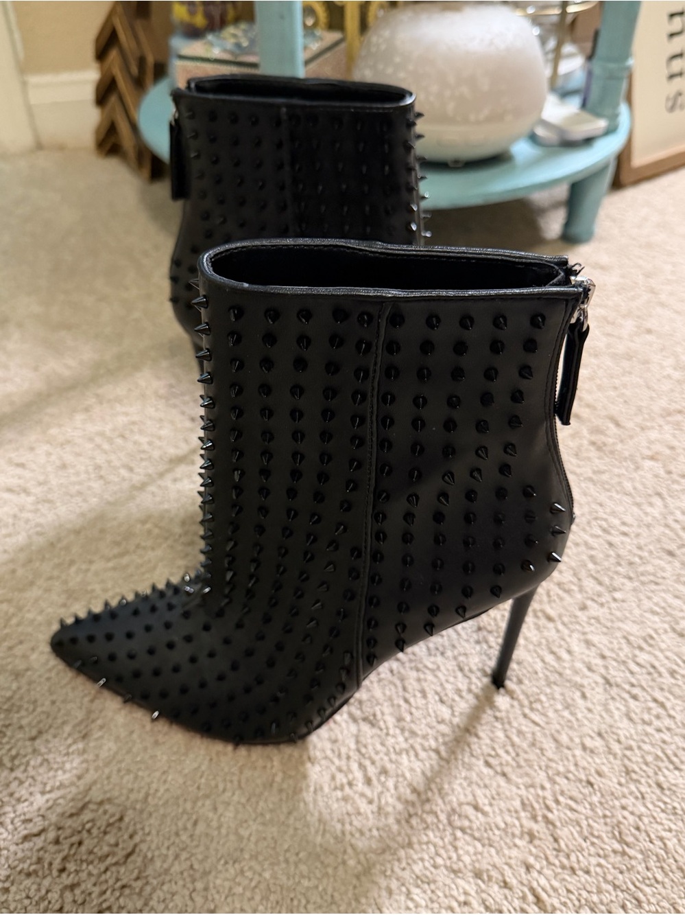 Steve Madden Vapor pointed-toe ankle boot black towering stiletto pyramid 7.5